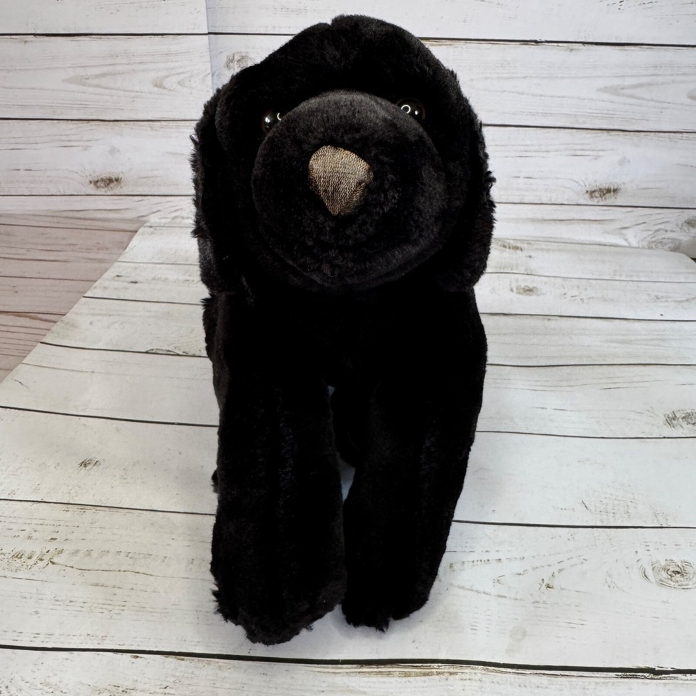 Toys R Us Animal Alley Black Labrador‎ Retriever 14" Plush Stuffed Animal Toy